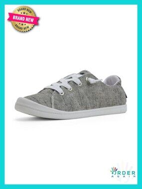 Canvas Slip-on Sneaker with Memory Foam Insole - Lightweight Lace-Up